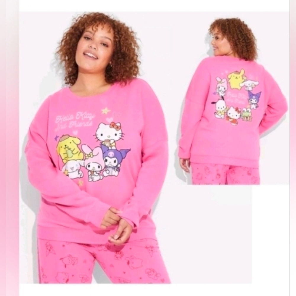 Hello Kitty and Friends Cozy Graphic Sweatshirt Pink Women's